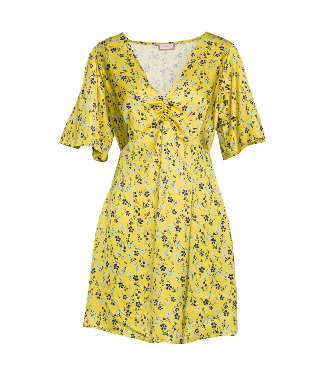 Saiph floral yellow print dress