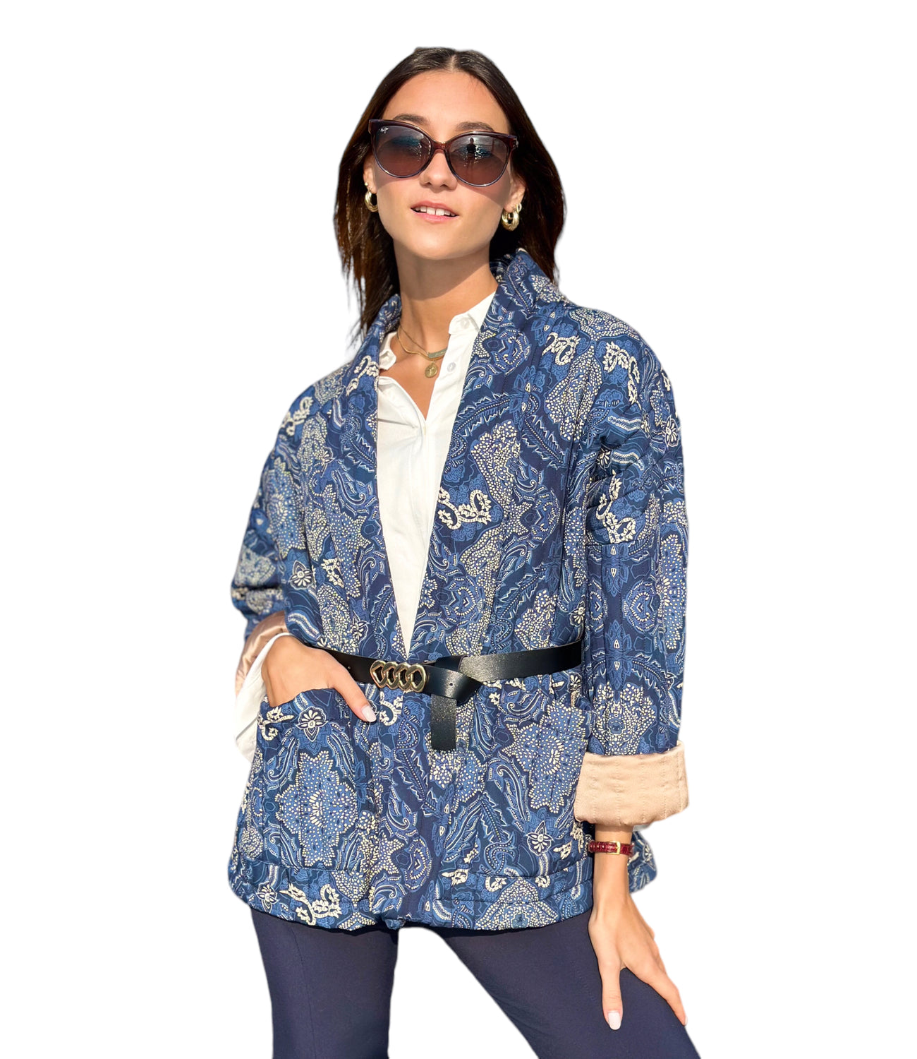 Kontatto blue kimono jacket