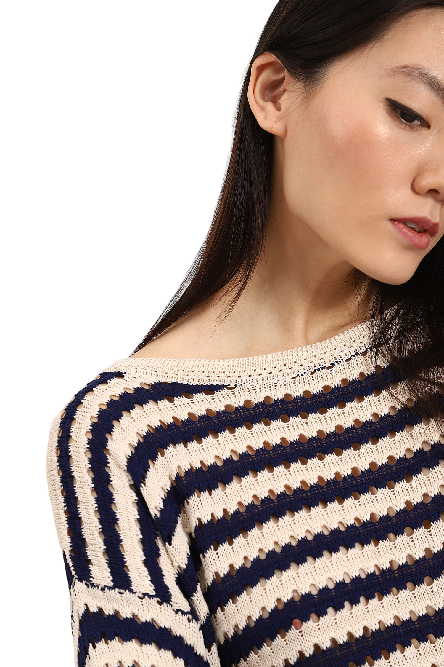 Dixie blue striped pullover