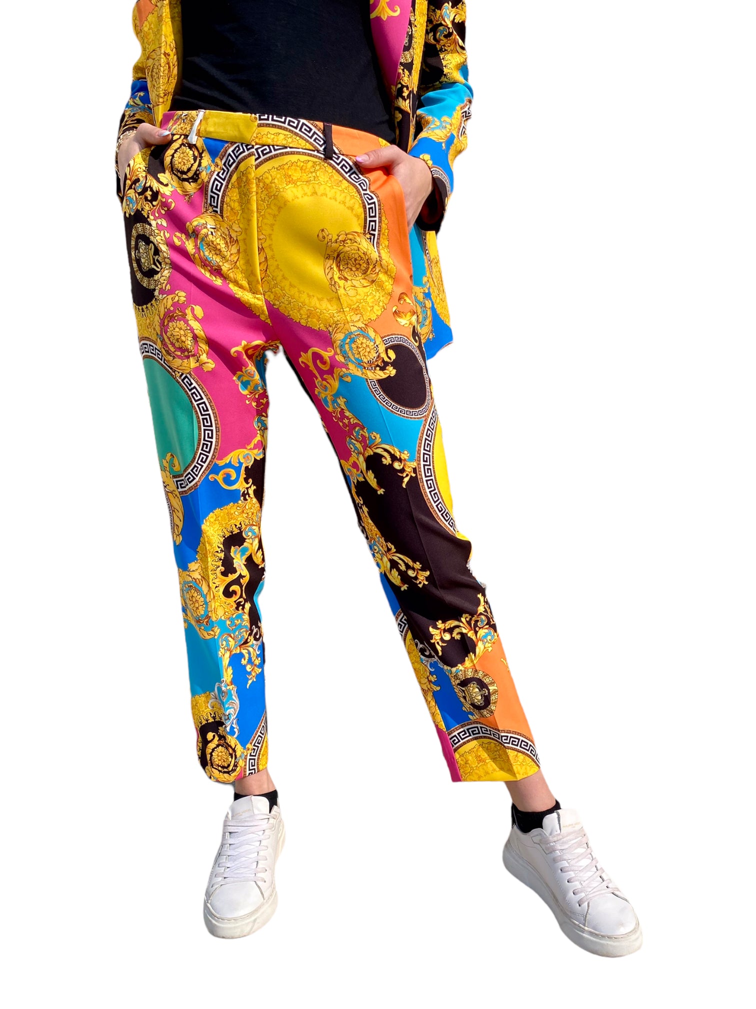 Vila Clothes Multicolor Viscose Casual Pants